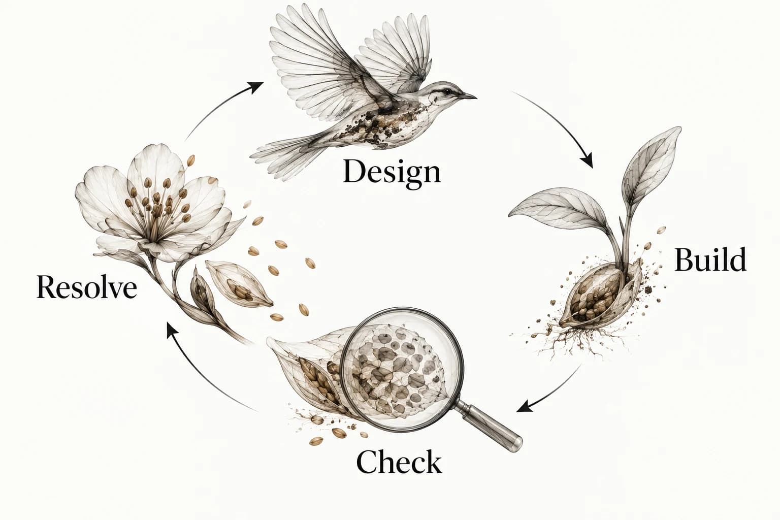 Design, Build, Check and Resolve form a closed acceptance loop