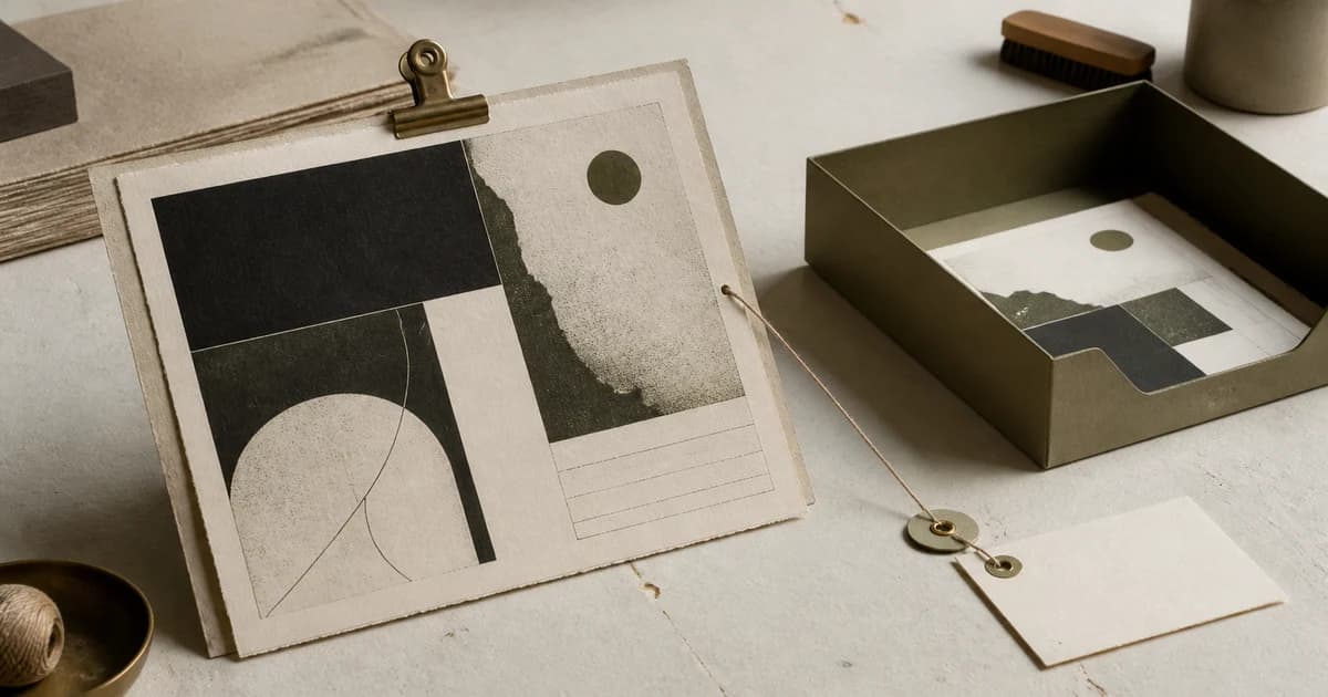 A browser-window-shaped paper frame preserving a botanical web specimen and source thread