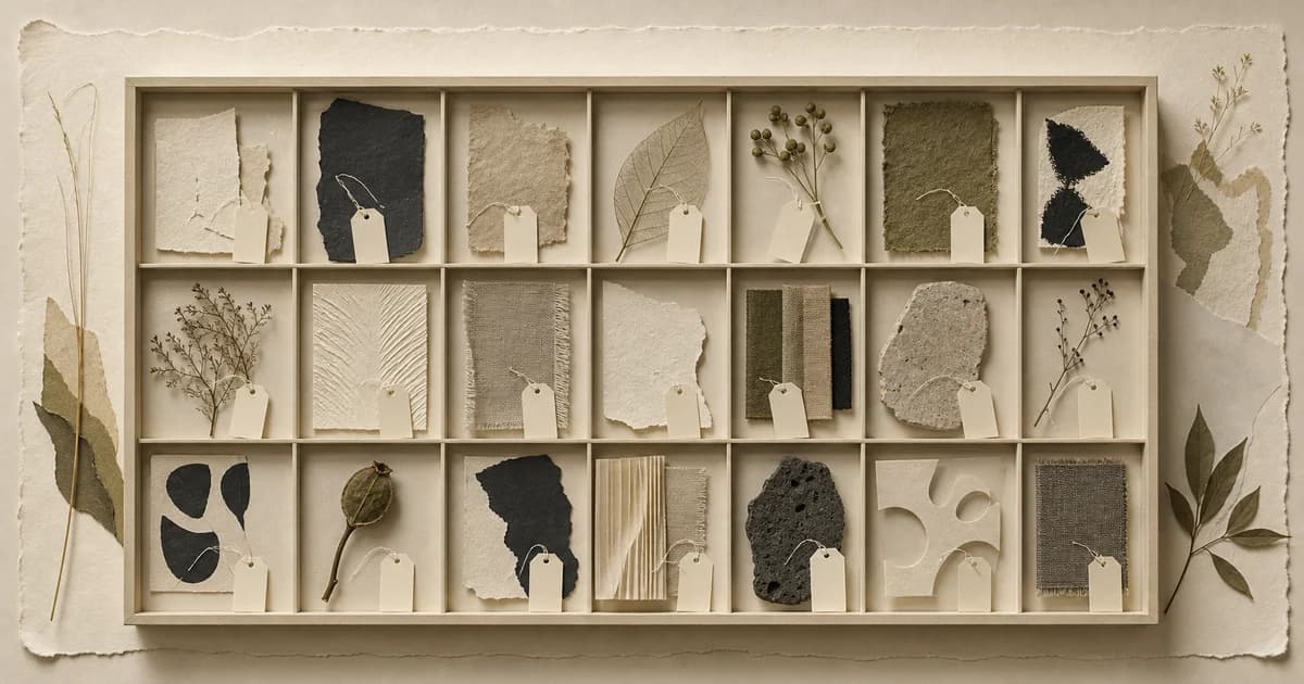 A carefully catalogued cabinet of visual specimens connected by fine threads